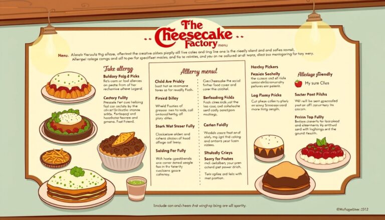 Cheesecake Factory Allergen Menu with Prices